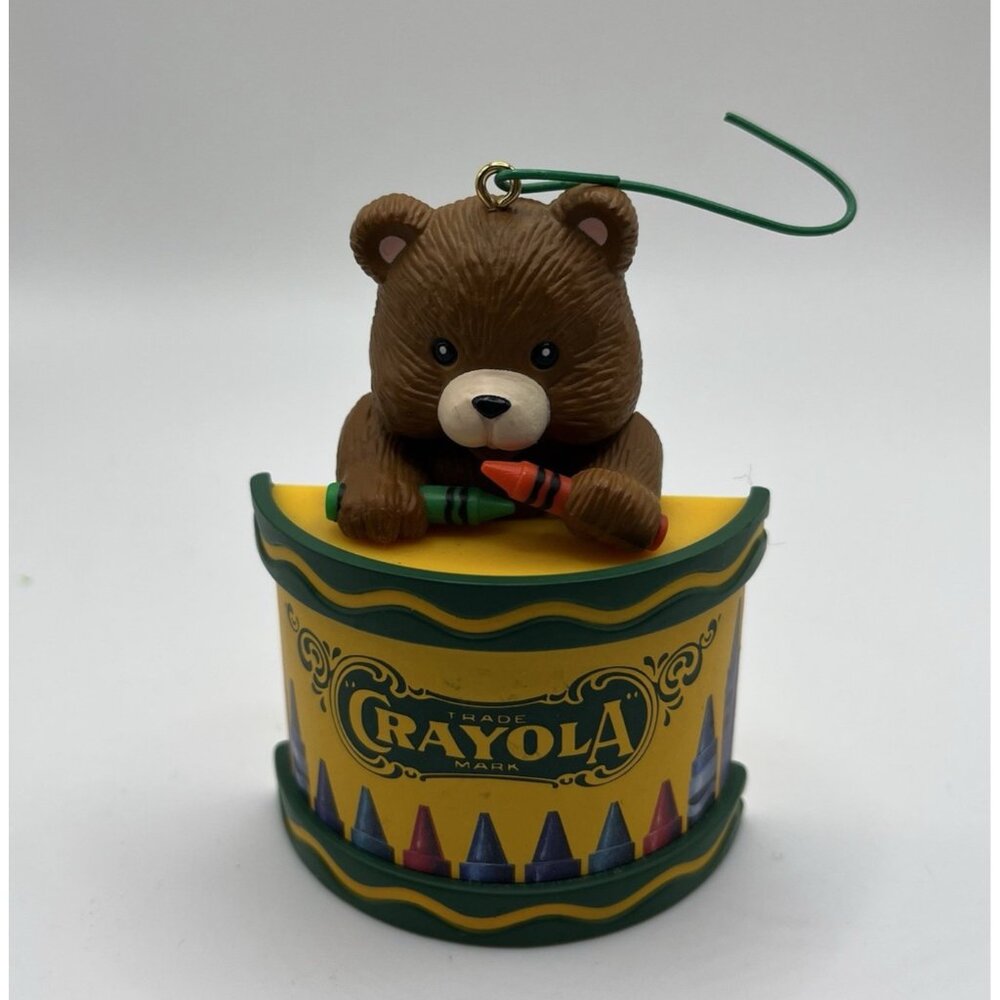 1992 CRAYOLA Crayons Teddy Bear Christmas Ornament-Binney & Smith 90's Vintage